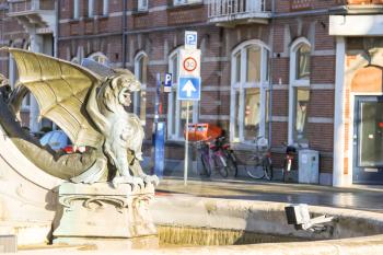 Dragon fountain in the Dutch city of Den Bosch