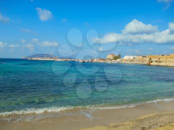 Favignana harbor in the early spring, Sicily