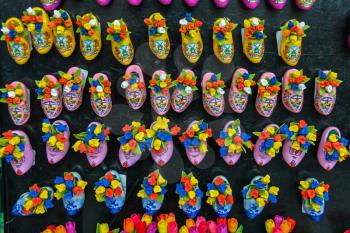 Amsterdam Schiphol, Netherlands - April 18, 2015: Sale of  gifts at the airport Amsterdam Schiphol, Netherlands