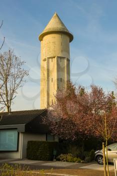 Water tower in the Dutch town of Meerkerk, Netherlands