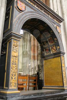 Details of the interior of St. Martins Cathedral in Utrecht, the Netherlands