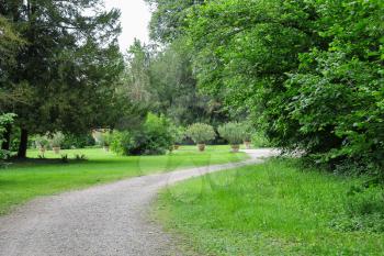 Beautiful park of Villa Sorra. Castelfranco Emilia, Modena, Italy