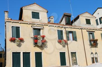 Old building on Sant Anzolo square in Venice, Italy