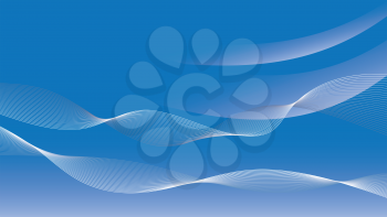 Royalty Free Clipart Image of a Blue Wavy Background 