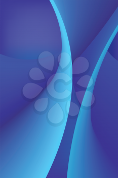 Royalty Free Clipart Image of a Blue Waves Background