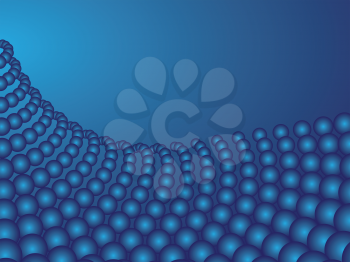 Royalty Free Clipart Image of a blue Background with Balls