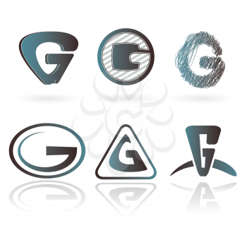 Royalty Free Clipart Image of G letters