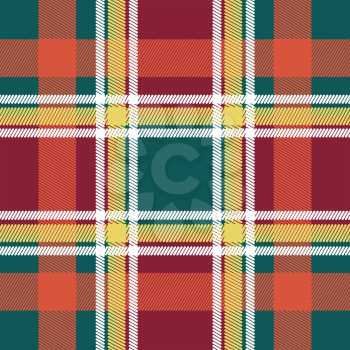 Abstract Tartan in red, yellow and white tones - vector file