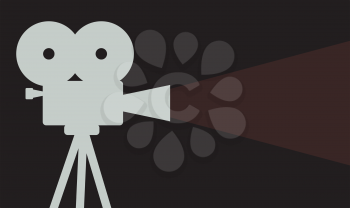 cinema projector background cinematography symbol vector illlustration