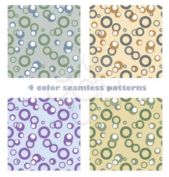 Color circles seamless patterns abstract background vector design

