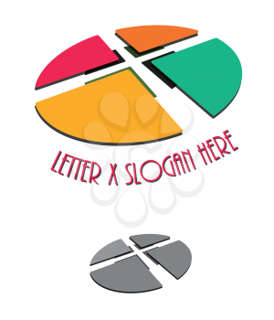 letter x symbol company identity logo vector design