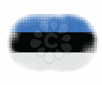 Estonia flag symbol halftone vector background illustration