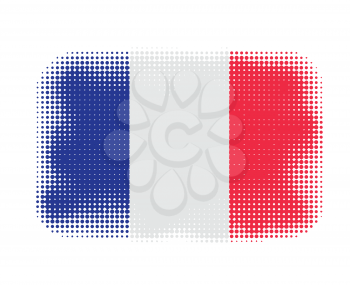 France flag symbol halftone vector background illustration