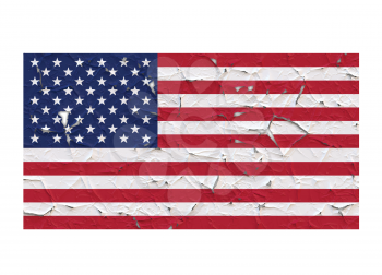 USA flag symbol peeling surface vector background illustration