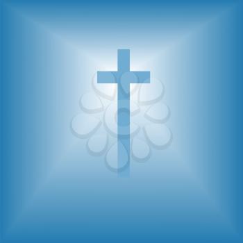 cristian cross over bright light abstract religion illustration