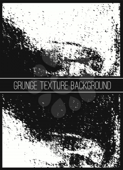 Grunge texture background. Rough retro design. Black and white vector illustration.