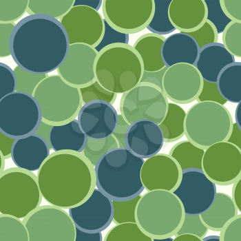Green blue circles seamless pattern. Abstract decorative background. Vector illustration. Geometric element backdrop.