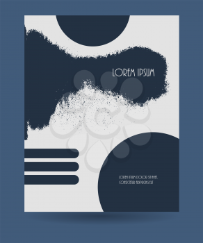 Creative grunge texture booklet. Vector illustration. Abstract grungy decorative textured leaflet advertising layout with copy-space. Rough old style template.
