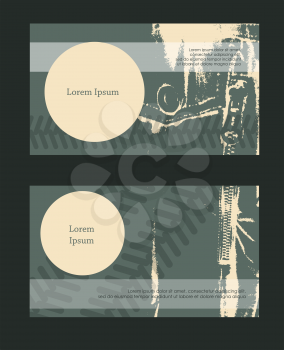 Horizontal booklet grunge casual style. Vector illustration. Grungy layout leaflet. Military print brochure template. 