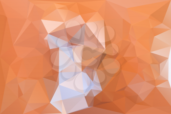 Bright orange lowpoly mosaic horizontal layout background. Vector illustration. Abstract fire reflection diamond surface. 