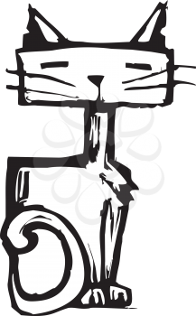 Royalty Free Clipart Image of a Cat