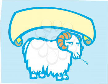 Royalty Free Clipart Image of a Goat 