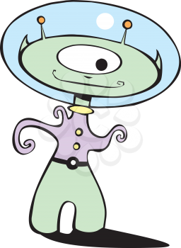 Royalty Free Clipart Image of an Alien