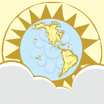 Royalty Free Clipart Image of a Earth