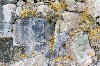 Royalty Free Photo of a Cracked Stone Wall