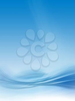 Royalty Free Clipart Image of a Blue Background With Waves
