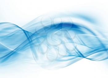 Royalty Free Clipart Image of a Background With a Blue Wavy Band
