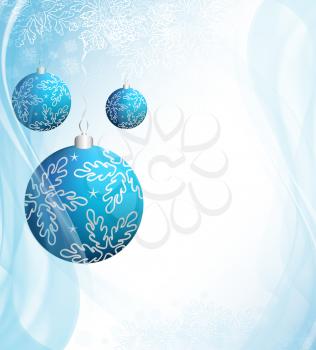 Royalty Free Clipart Image of a Christmas Ornaments Background