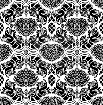 Vector beauty royal decorative seamless floral ornament