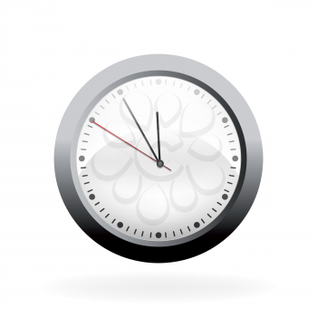 Vector clock isolated on a white background
