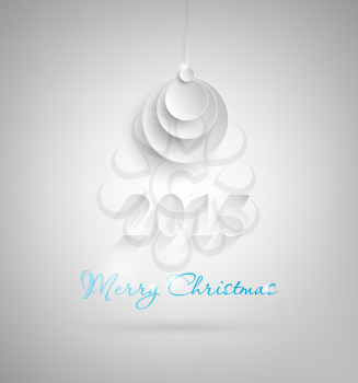 Christmas Design Background With Abstract Ball, Number Year 2015 and Text