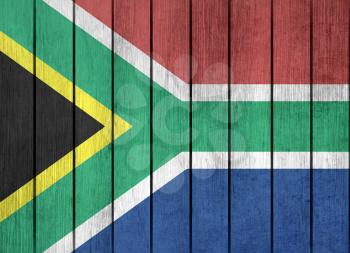 Grunge Wooden Flag Of South Africa