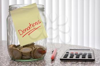 Royalty Free Photo of a Donation Jar