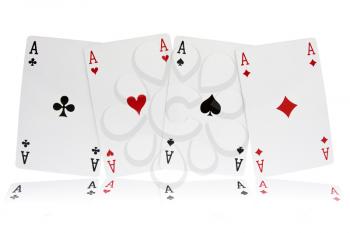 Royalty Free Photo of Four Ace Playing Cards