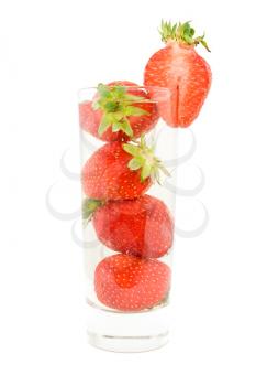 Royalty Free Photo of Strawberries in a Glass