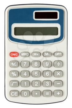 Digital, electronic calculator isolated on white background