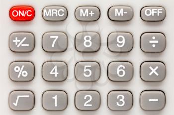 Close-up image of the keypad of a calculator.