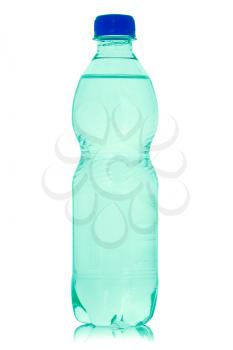 Mineral water bottle isolated on white background