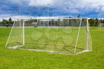 Soccer gate at public stadium in campus 