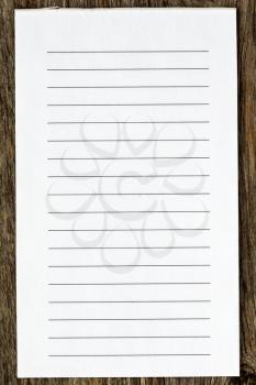 Blank lined paper for your text or message