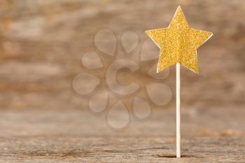 Golden Star for Christmas or birthday party decoration