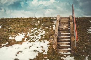 Stairs and sky instead of the meaning of the path to success or happiness.