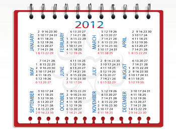 Royalty Free Clipart Image of a Calendar