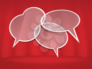 Royalty Free Clipart Image of Speech Bubbles