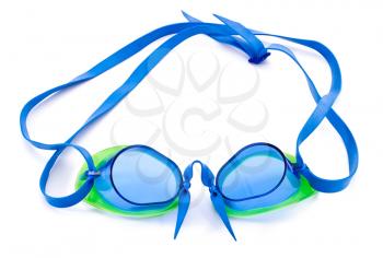Glasses for swimming isolated on white background