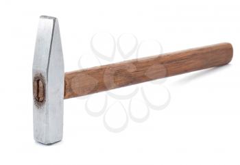 Old hammer isolated on the white background